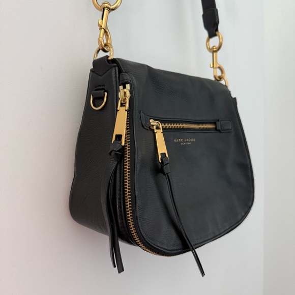 Marc Jacobs black leather Recruit Nomad crossbody saddle bag - Picture 5 of 11